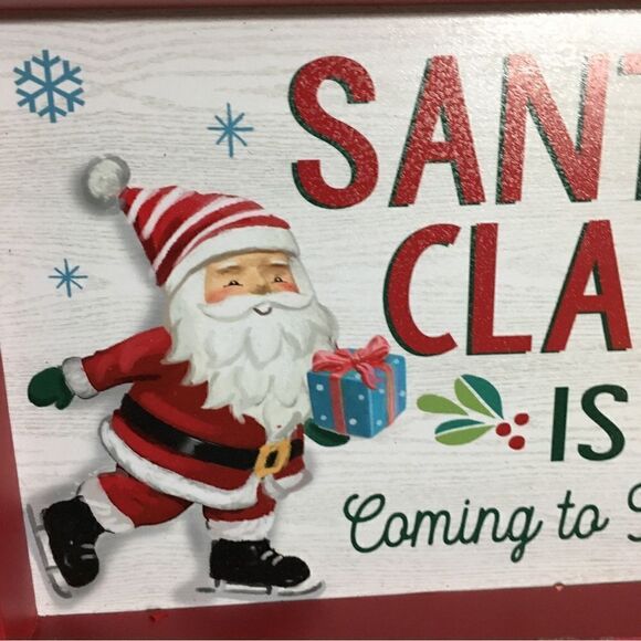 NWT "Santa Claus is Coming to Town" Christmas Decor - Picture 2 of 5